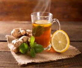 Ginger lemon honey tea